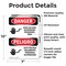 Signmission High Voltage Authorized Personnel Bilingual Danger Sign, Vinyl Decal, 7in W x 10in L, 2PK OS-2PACK-DS-D-710-VS-1340 - alternate 6